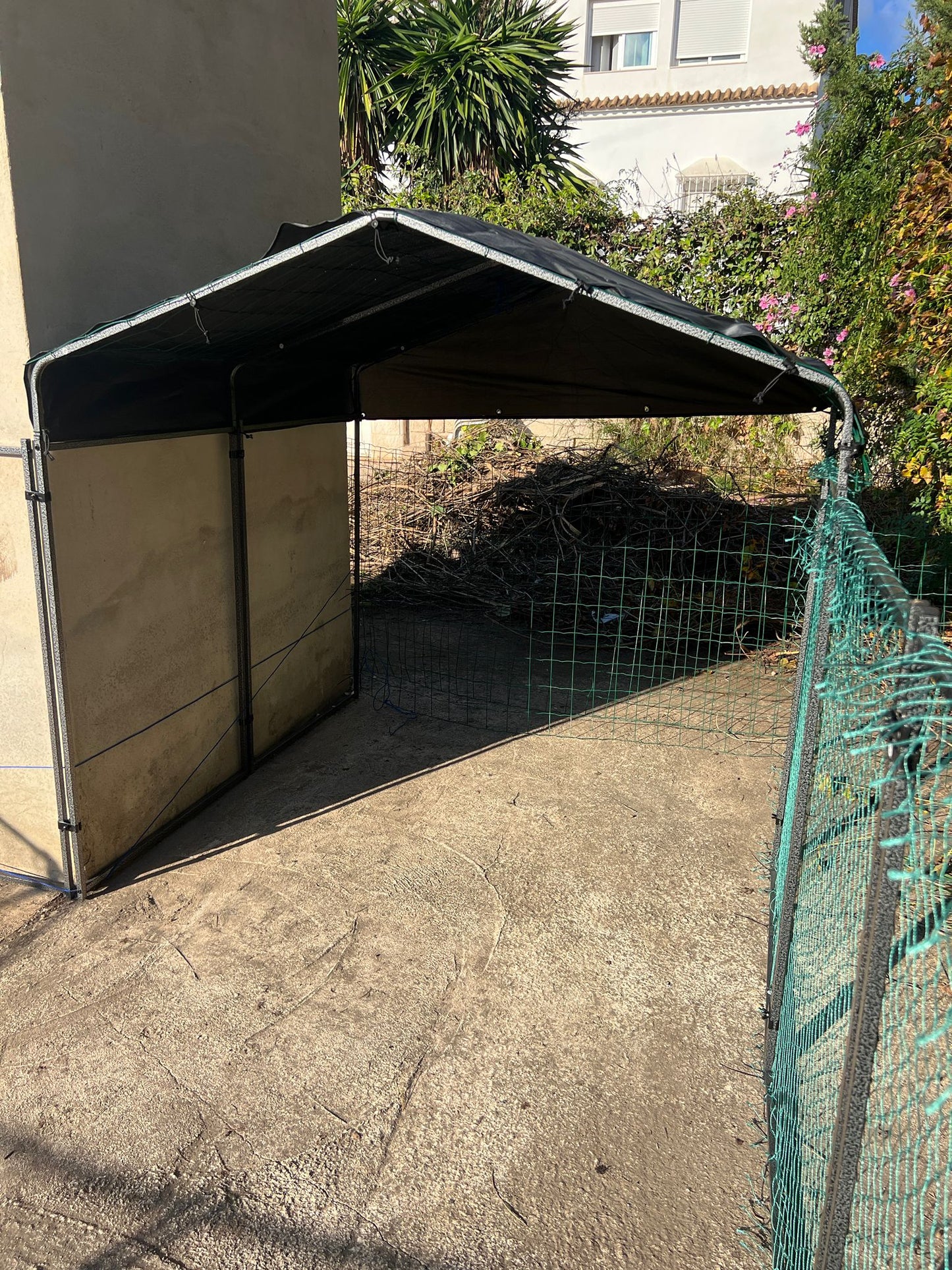 Jaula con red de cuerda resistente XXL 10 m2
